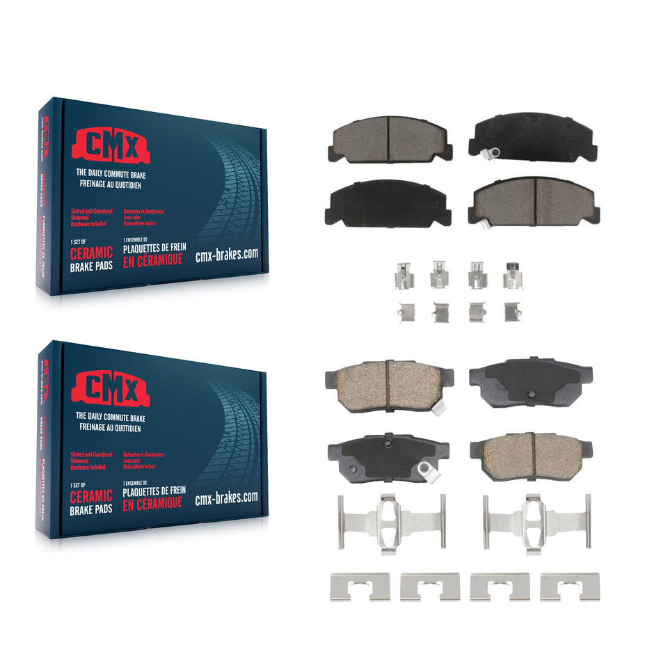 Front Rear Ceramic Brake Pads Kit For Honda Civic del Sol KCX-100609