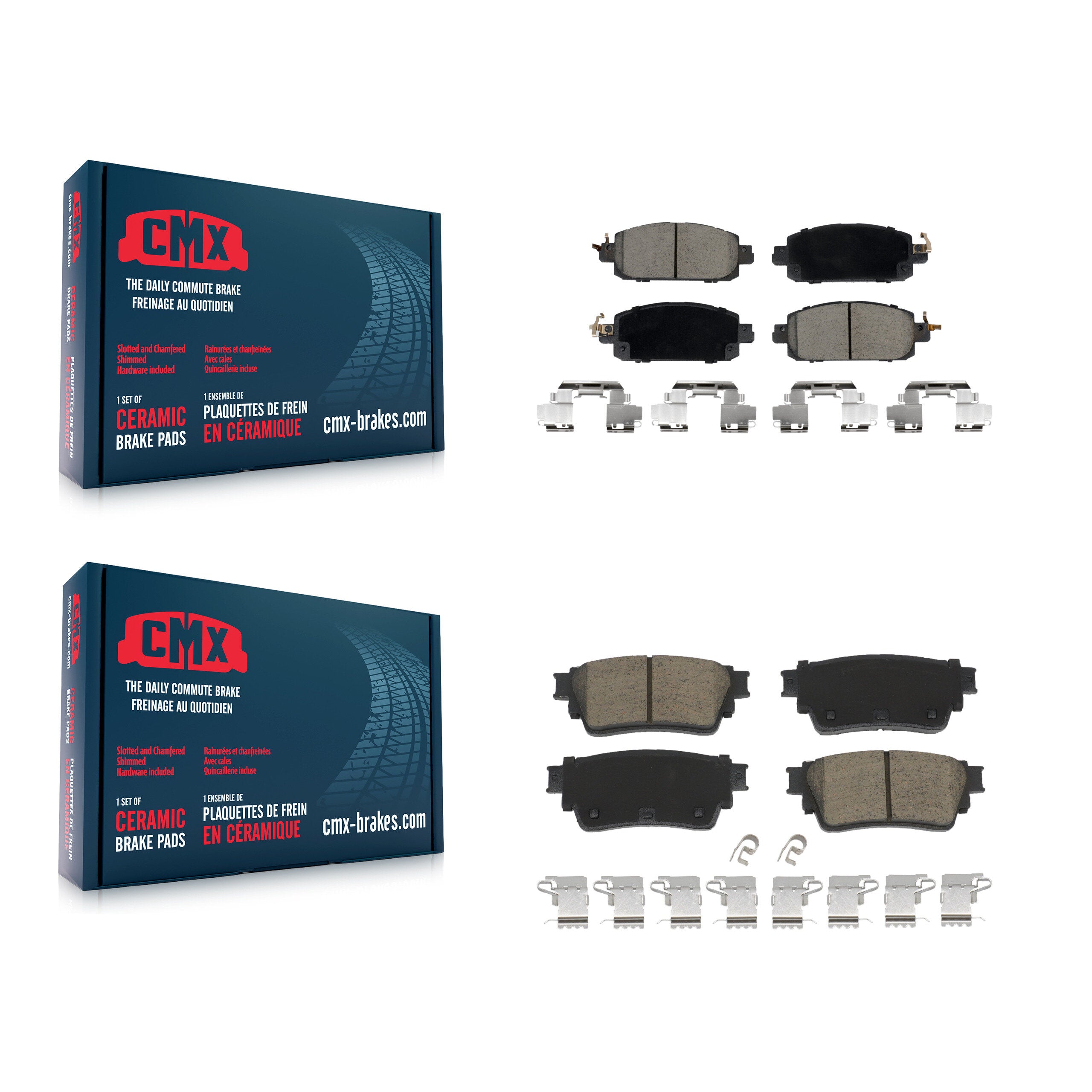 Front Rear Ceramic Brake Pads Kit For 2021-2023 Nissan Kicks Disc rear brakes KCX-100621