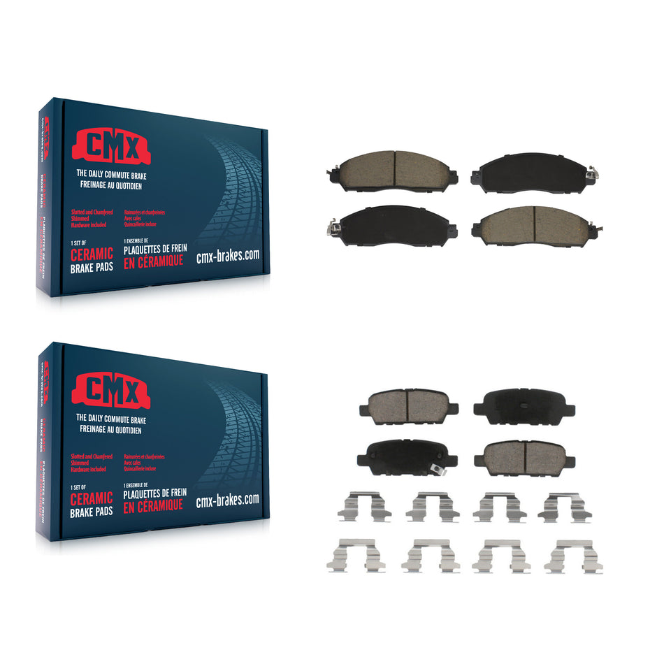 Front Rear Ceramic Brake Pads Kit For Nissan LEAF KCX-100636
