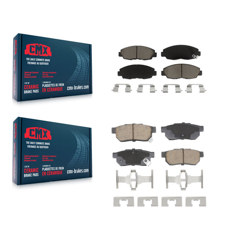 Front Rear Ceramic Brake Pads Kit For Honda Civic Acura EL KCX-100645