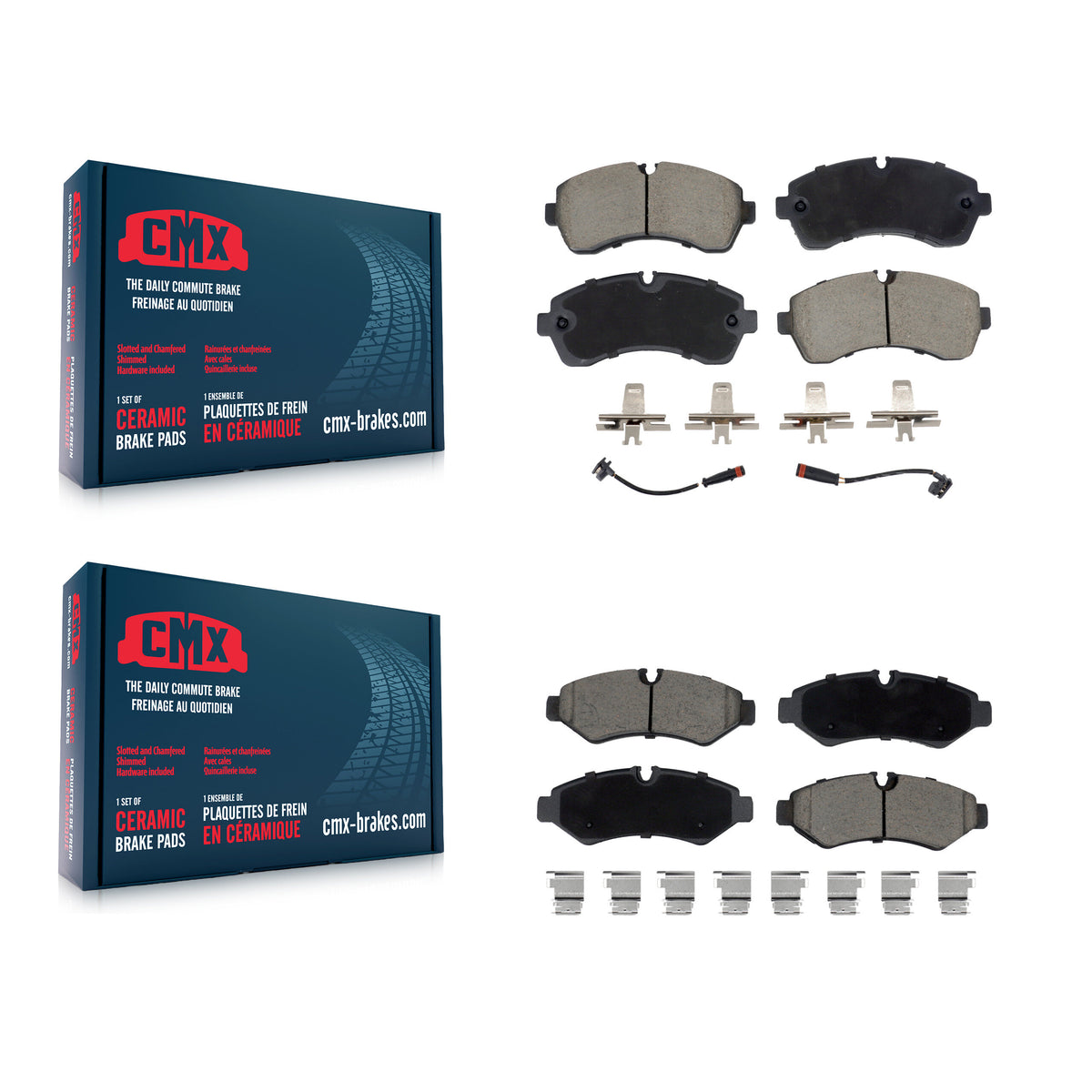 Front Rear Ceramic Brake Pads Kit For Mercedes-Benz Sprinter 2500 3500 4500 3500XD 1500 KCX-100649