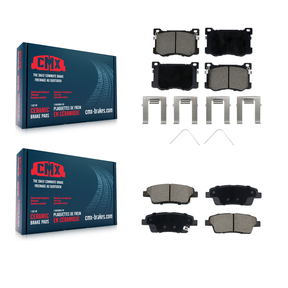 Front Rear Ceramic Brake Pads Kit For 2018-2020 Genesis G80 3.8L 5.0L KCX-100660