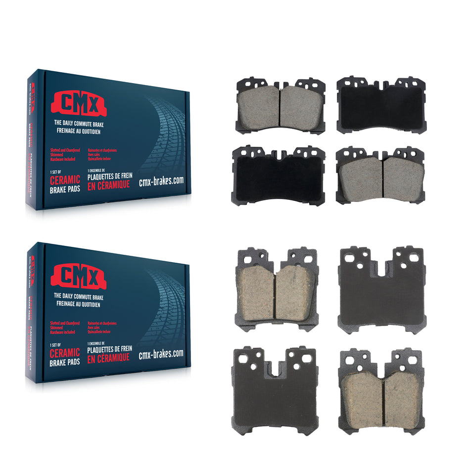 Front Rear Ceramic Brake Pads Kit For Lexus LS460 LS500 LS600h Toyota Mirai LS500h KCX-100663