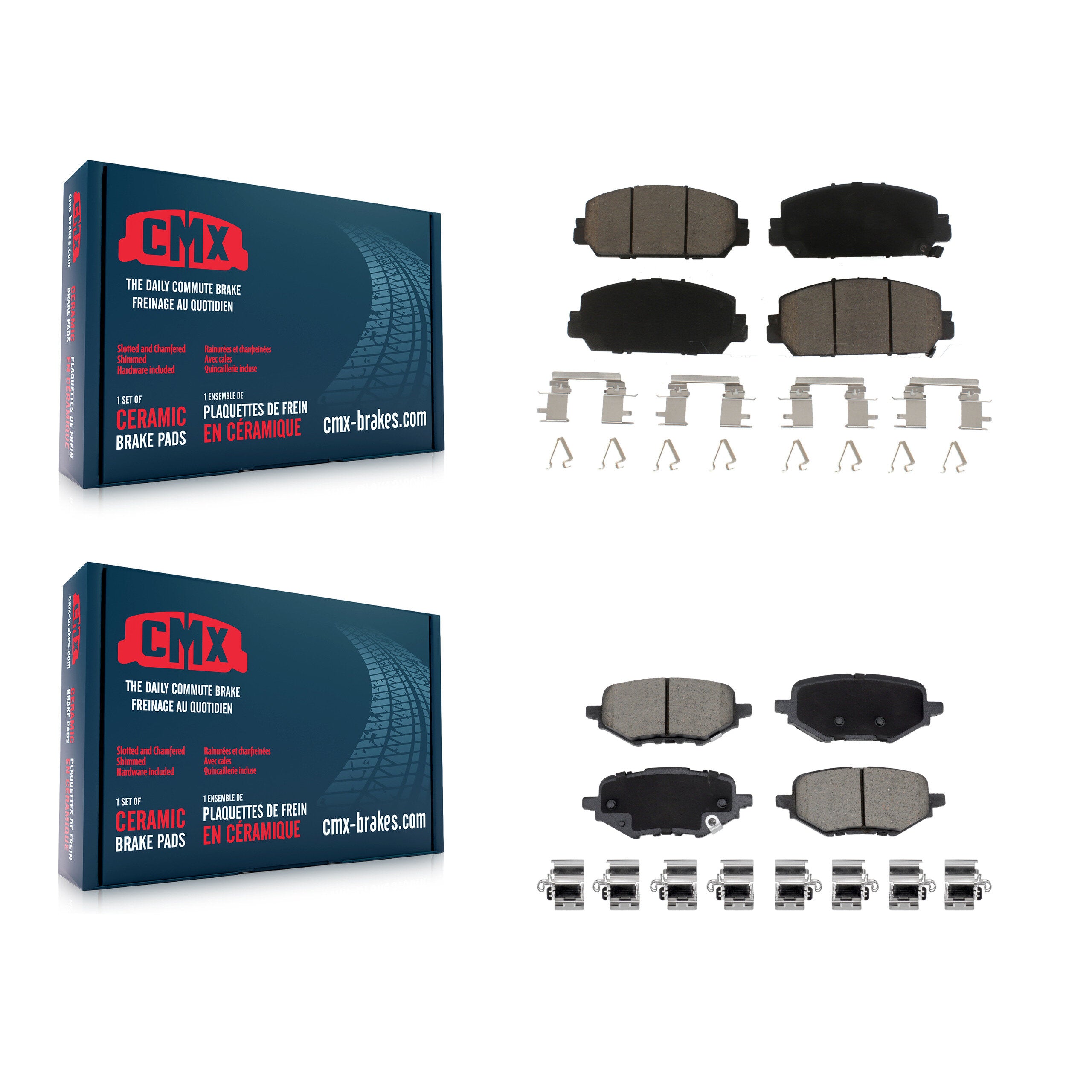 Front Rear Ceramic Brake Pads Kit For Honda HR-V Clarity KCX-100668