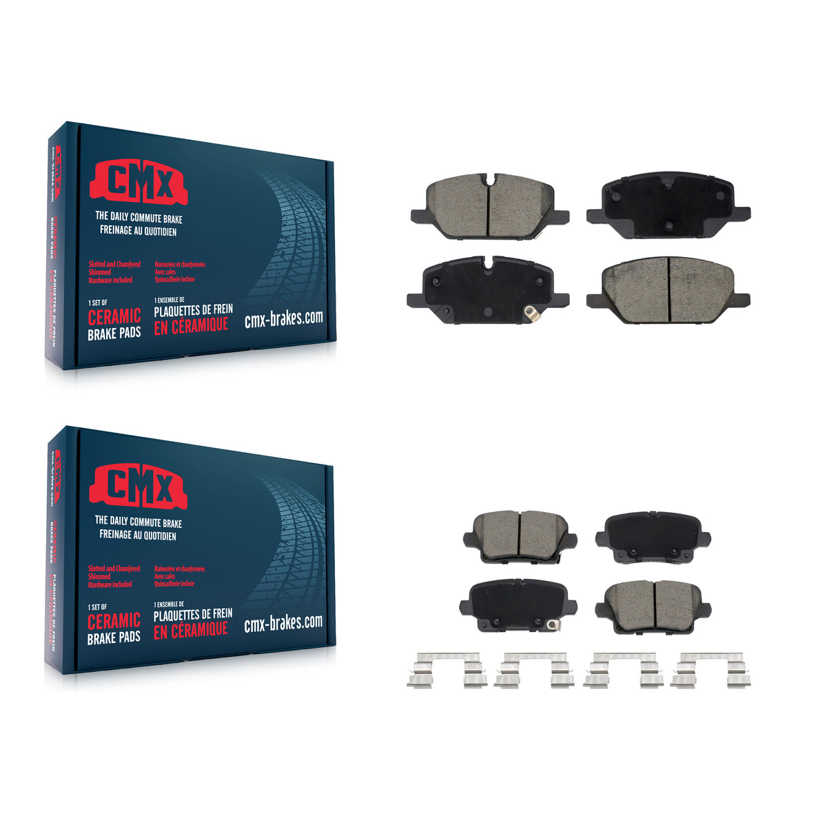 Front Rear Ceramic Brake Pads Kit For Buick Envision Cadillac XT4 KCX-100683