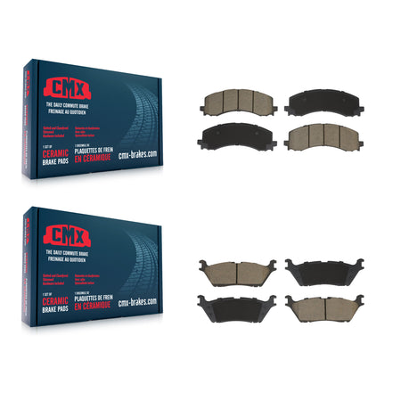 Front Rear Ceramic Brake Pads Kit For Ford F-150 Lightning Bronco Expedition Lincoln KCX-100693