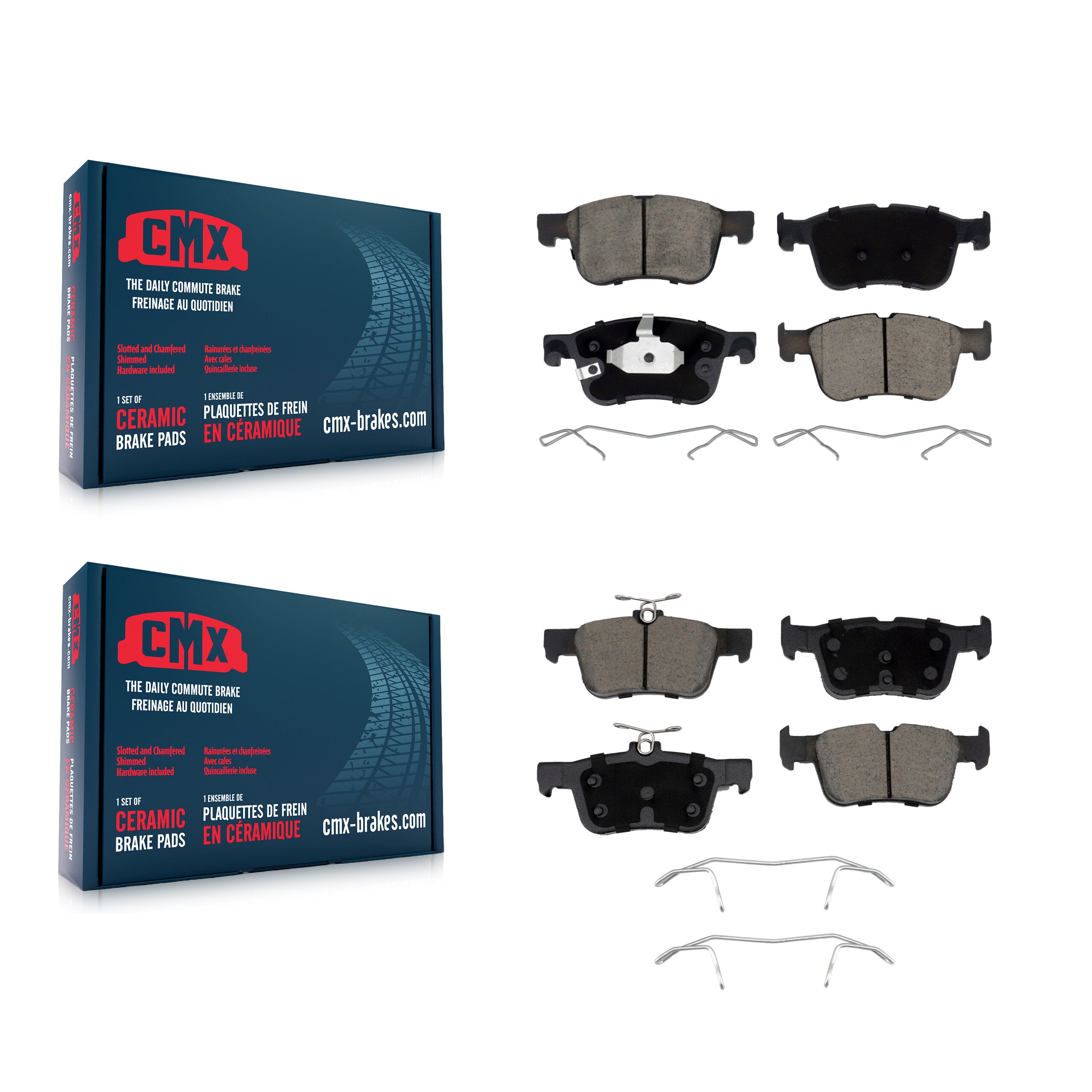 Front Rear Ceramic Brake Pads Kit For Ford Escape Bronco Sport Maverick Lincoln Corsair KCX-100702