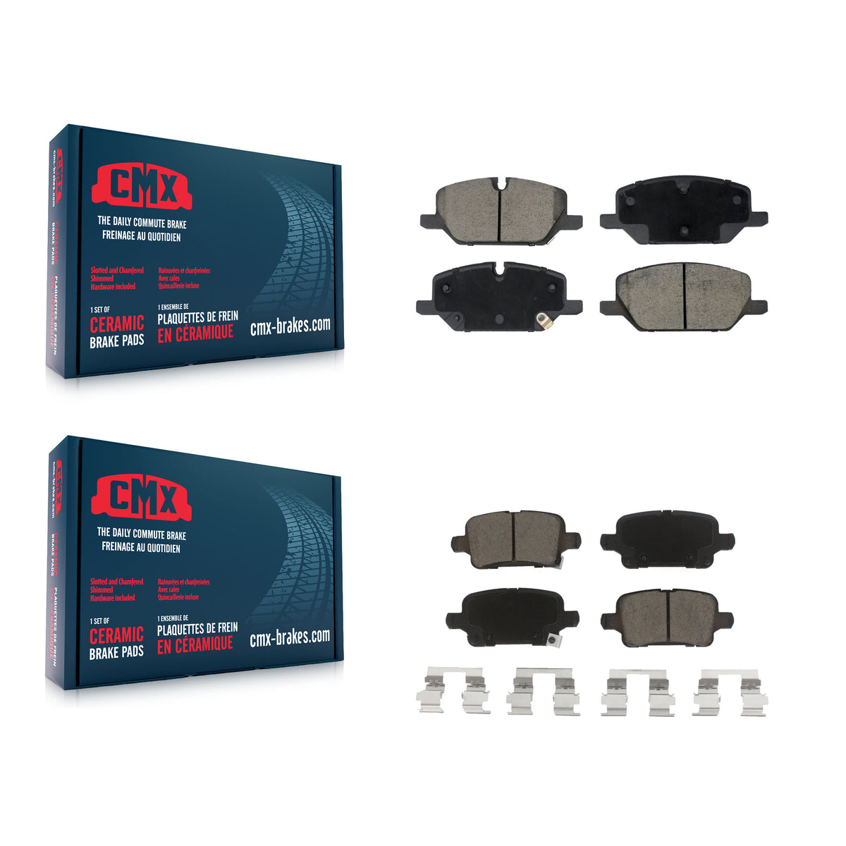 Front Rear Ceramic Brake Pads Kit For 2020 Chevrolet Equinox GMC Terrain KCX-100710