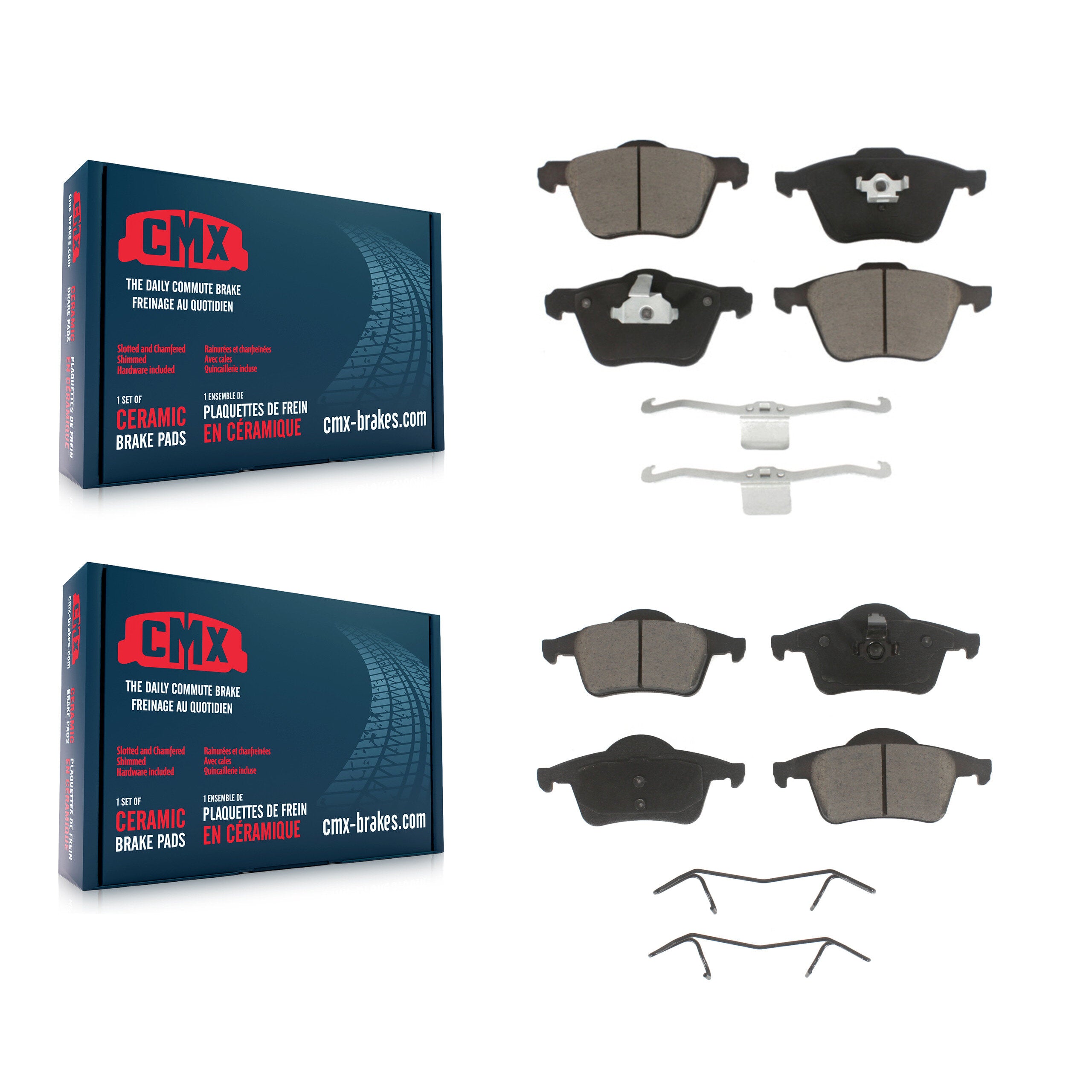 Front Rear Ceramic Brake Pads Kit For 2008-2009 Volvo S60 2.5T KCX-100712