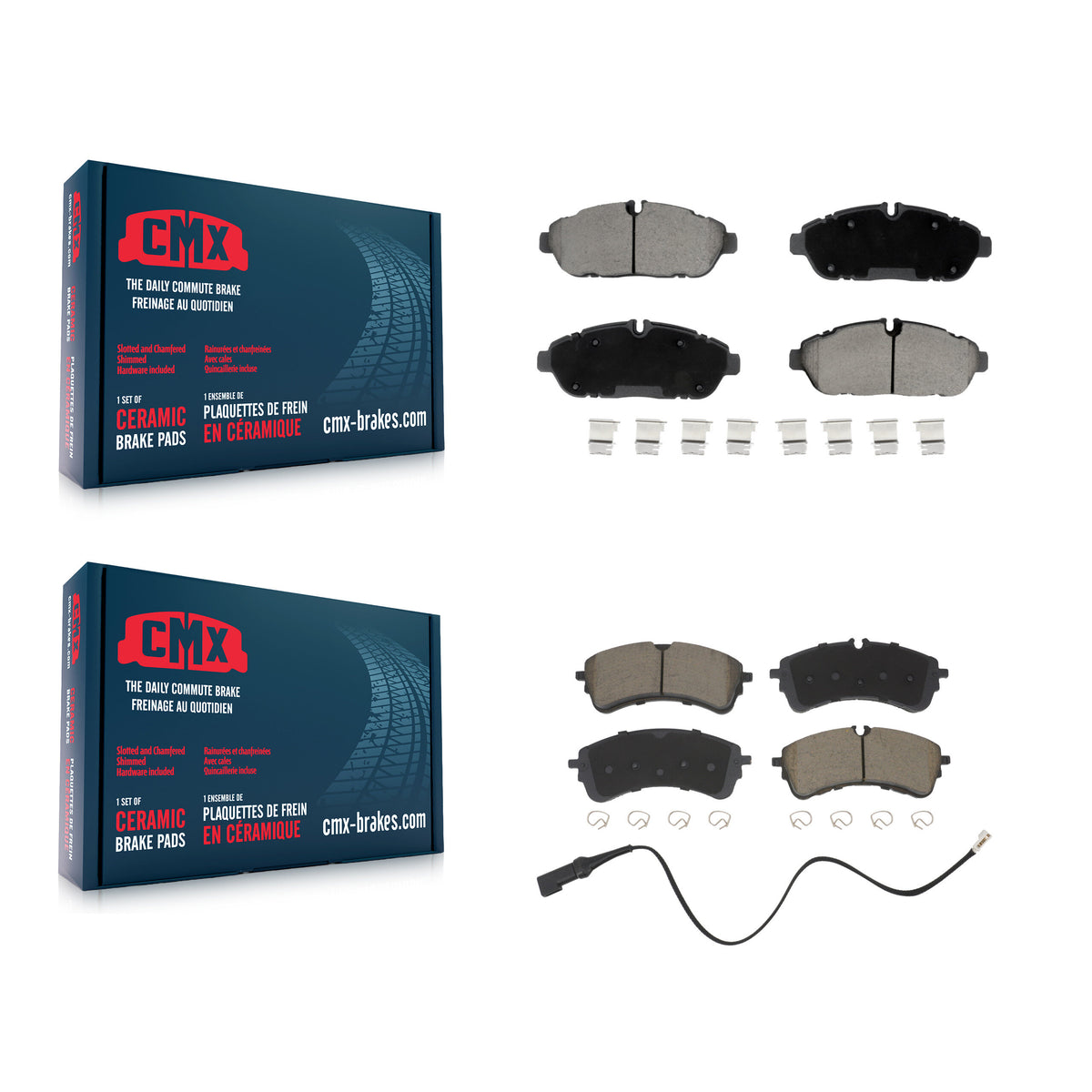 Front Rear Ceramic Brake Pads Kit For Ford Transit-250 Transit-150 Transit-350 HD AWD KCX-100714