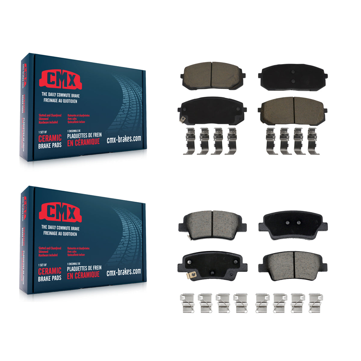 Front Rear Ceramic Brake Pads Kit For Hyundai Elantra With Manual Parking KCX-100719