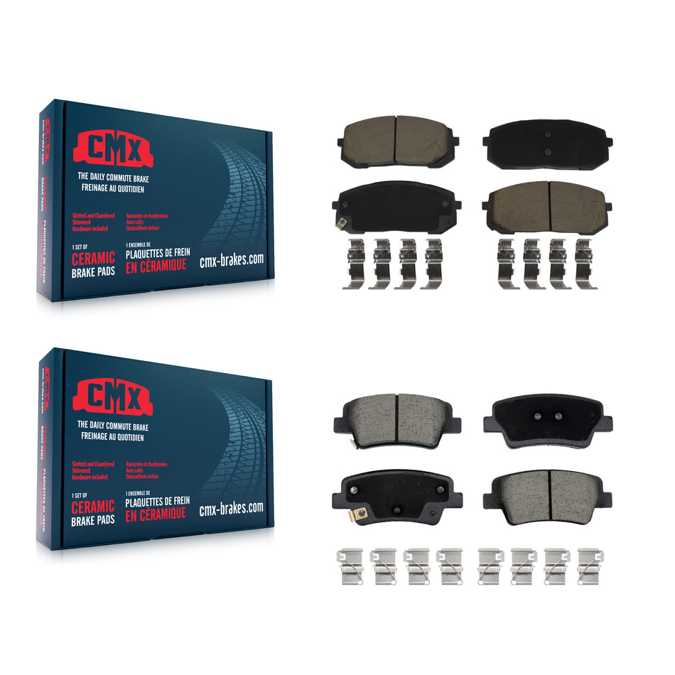 Front Rear Ceramic Brake Pads Kit For Hyundai Elantra With Manual Parking KCX-100719