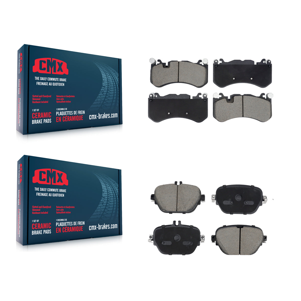 Front Rear Ceramic Brake Pads Kit For Mercedes-Benz E63 AMG S GLC63 With Cast Iron Disc KCX-100723