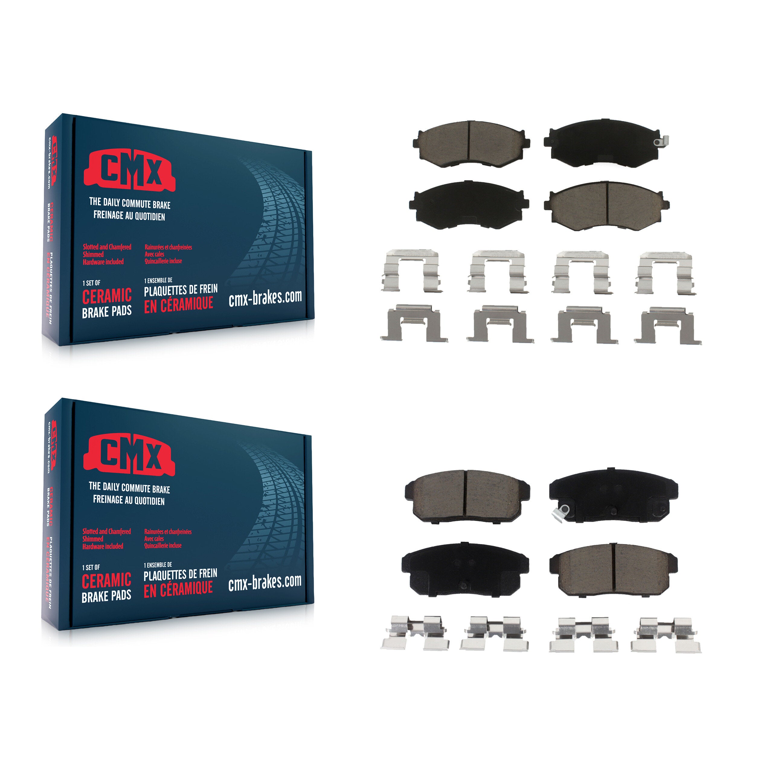 Front Rear Ceramic Brake Pads Kit For 2001 Nissan Sentra 1.8L From 06 01 KCX-100730