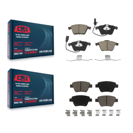 Front Rear Ceramic Brake Pad Kit For 2010 Audi A3 Quattro With 345mm Diameter Rotor KCX-100731