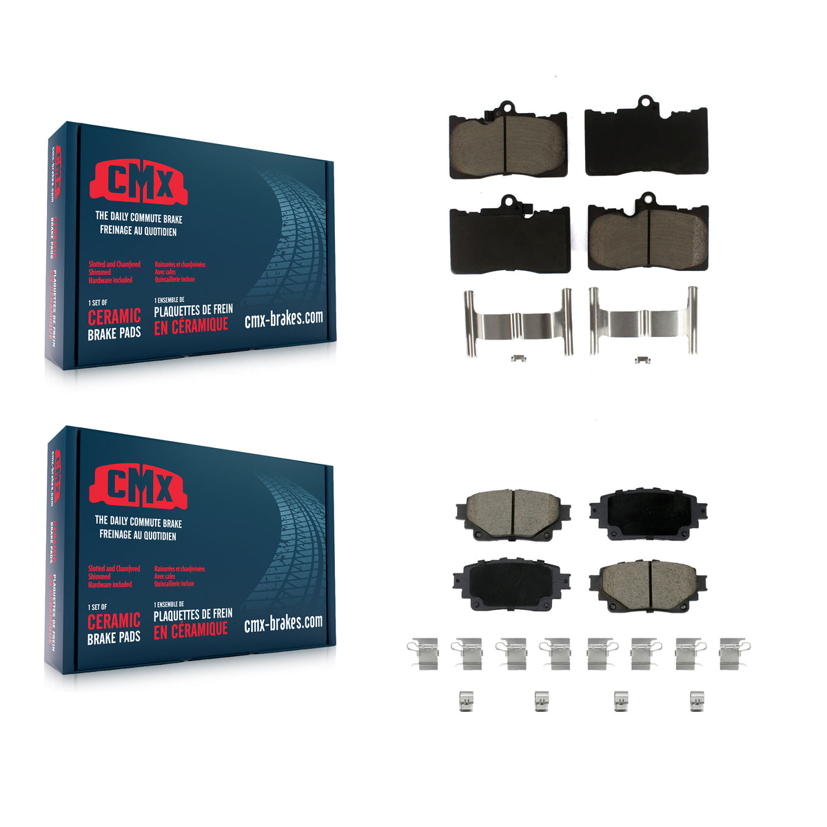 Front Rear Ceramic Brake Pads Kit For Lexus IS300 IS350 RC350 IS500 RC300 KCX-100736