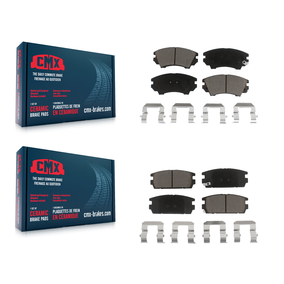 Front Rear Ceramic Brake Pads Kit For 2017 GMC Terrain Vehicles Manufactured In Mexico KCX-100739