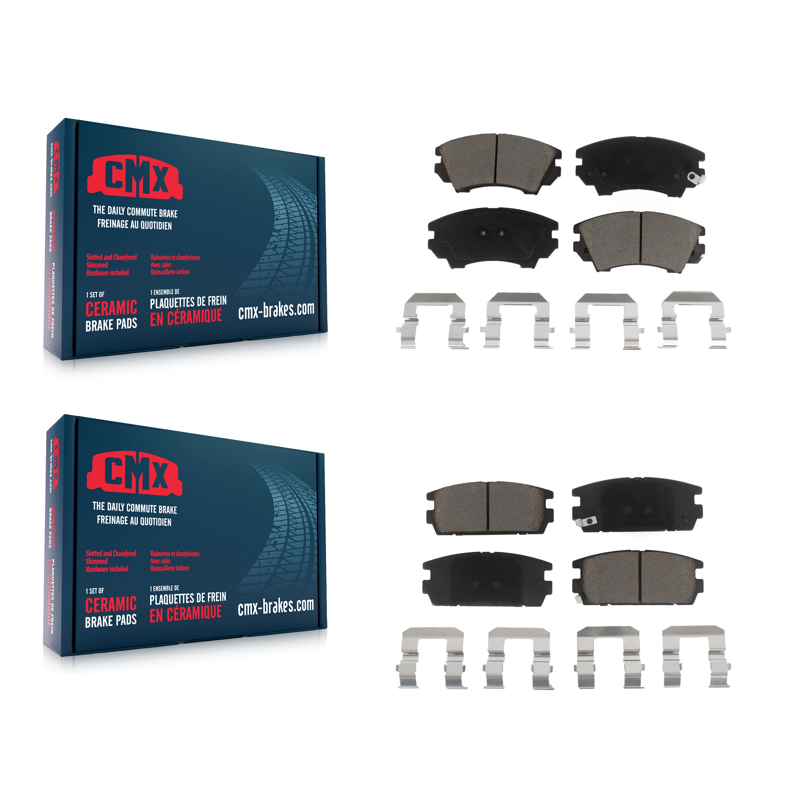 Front Rear Ceramic Brake Pads Kit For 2017 GMC Terrain Vehicles Manufactured In Mexico KCX-100739
