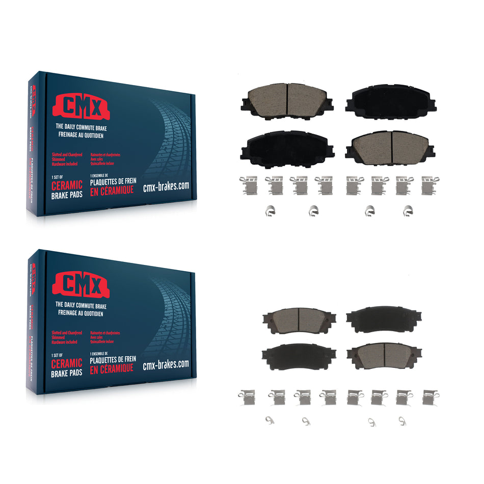 Front Rear Ceramic Brake Pads Kit For 2023 Toyota Prius KCX-100743