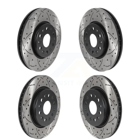 Front Rear Drilled Slot Brake Rotors Kit For Chevrolet Traverse GMC Acadia Blazer Buick EV KD-100462