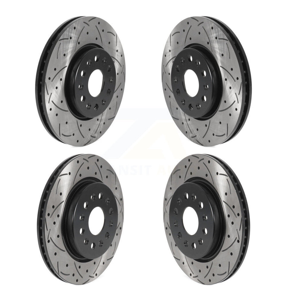 Front Rear Drilled Slot Brake Rotors Kit For Chevrolet Traverse GMC Acadia Blazer Buick EV KD-100462