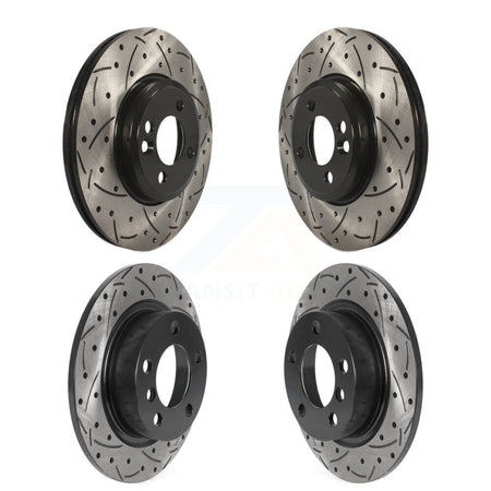 Front Rear Coated Drilled Slotted Disc Brake Rotors Kit For Mini Cooper Countryman KD-100483