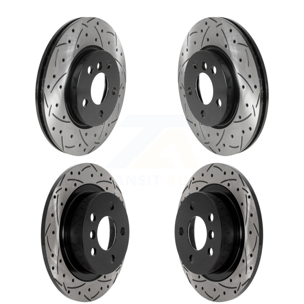 Front Rear Coated Drilled Slotted Disc Brake Rotors Kit For Mini Cooper Clubman KD-100581