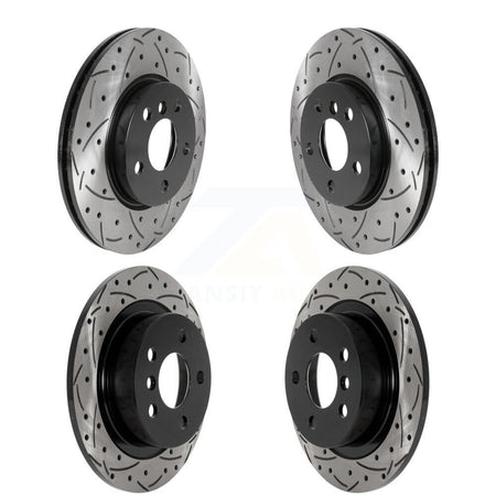 Front Rear Coated Drilled Slotted Disc Brake Rotors Kit For Mini Cooper Clubman KD-100581