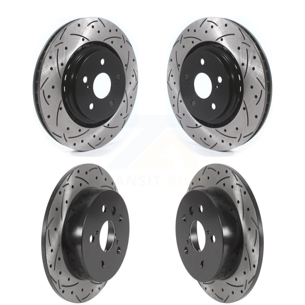 Front Rear Drill Slot Brake Rotors Kit For 2022 Toyota Camry TRD With Manual Parking KD-100605