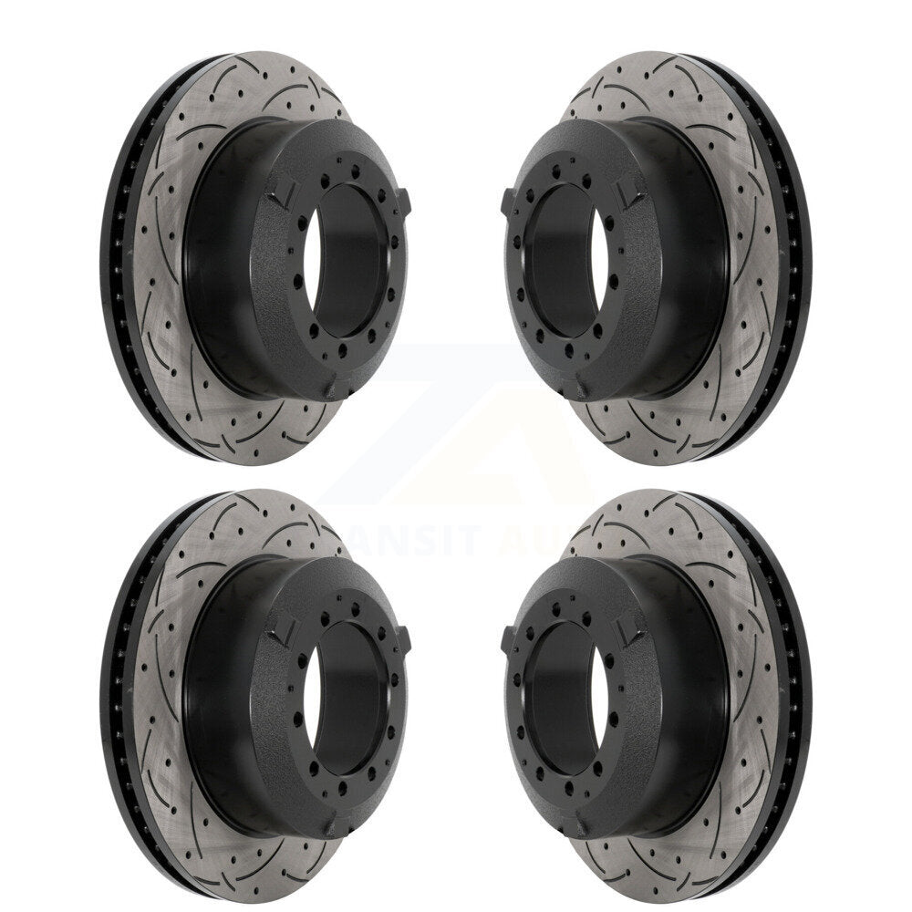 Front Rear Drill Slot Brake Rotor Kit For International TerraStar IC Corporation AE School KD-100613