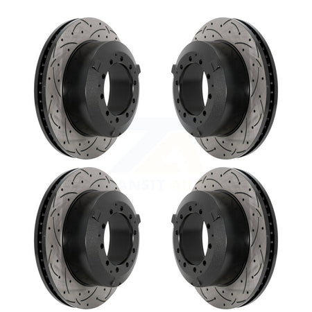 Front Rear Drill Slot Brake Rotor Kit For International TerraStar IC Corporation AE School KD-100613