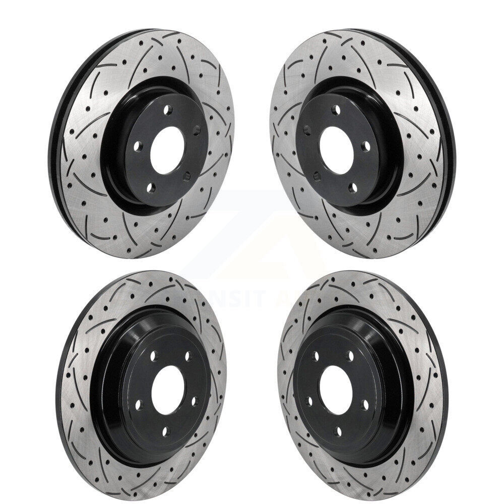 Front Rear Drilled Slot Disc Brake Rotors Kit For Ford Escape Bronco Sport Lincoln Corsair KD-100621