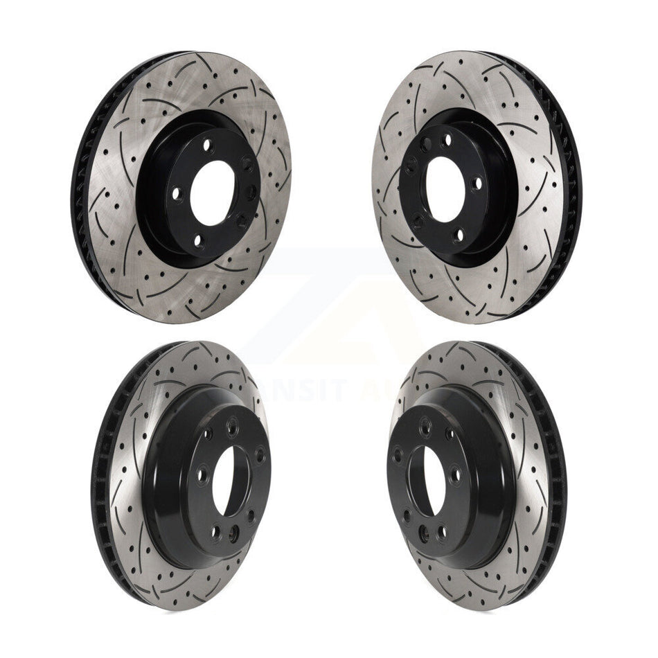 Front Rear Coat Drill Slot Disc Brake Rotor Hub Kit For Volkswagen Touareg Porsche Cayenne KD-100636