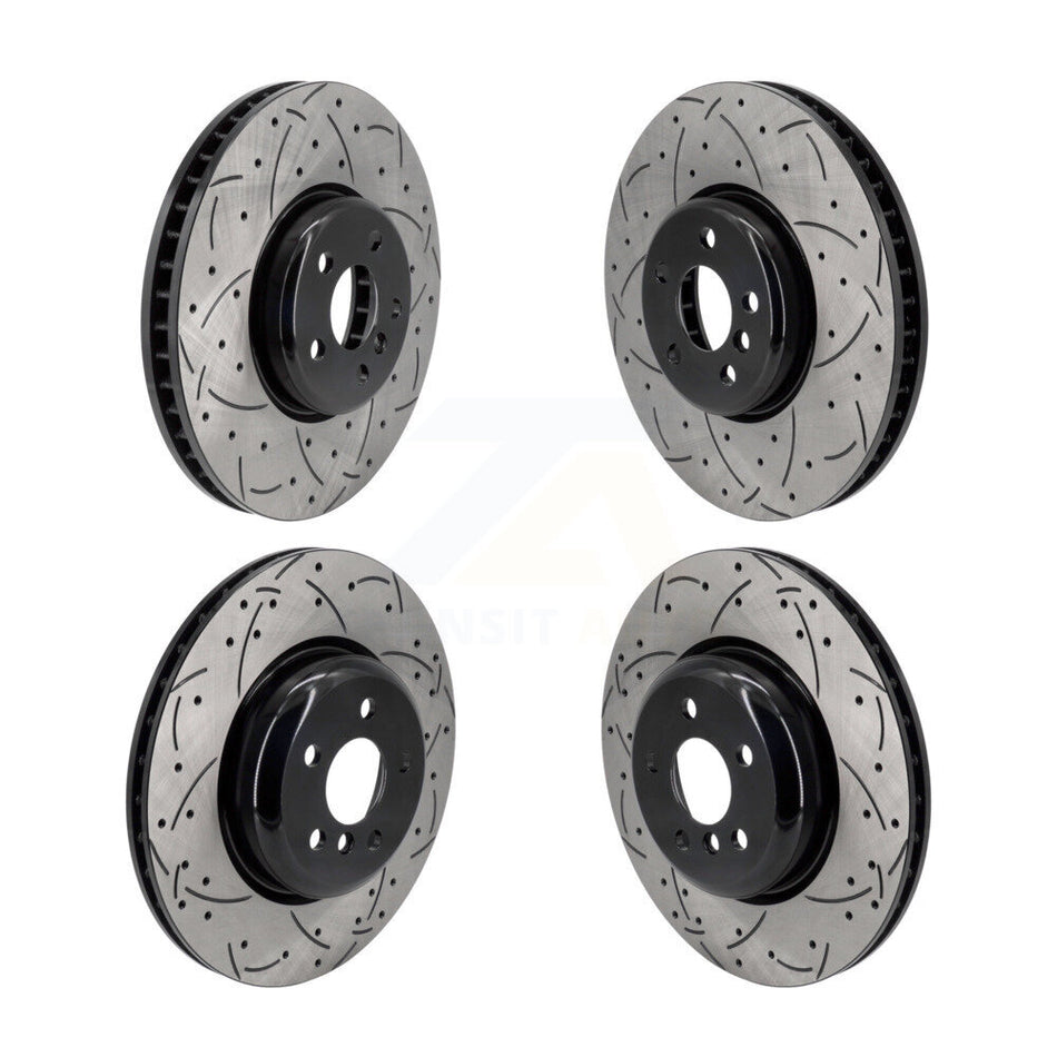 Front Rear Drilled Slot Disc Brake Rotor Kit For BMW 530e xDrive iX 640i Gran Turismo 330i KD-100639
