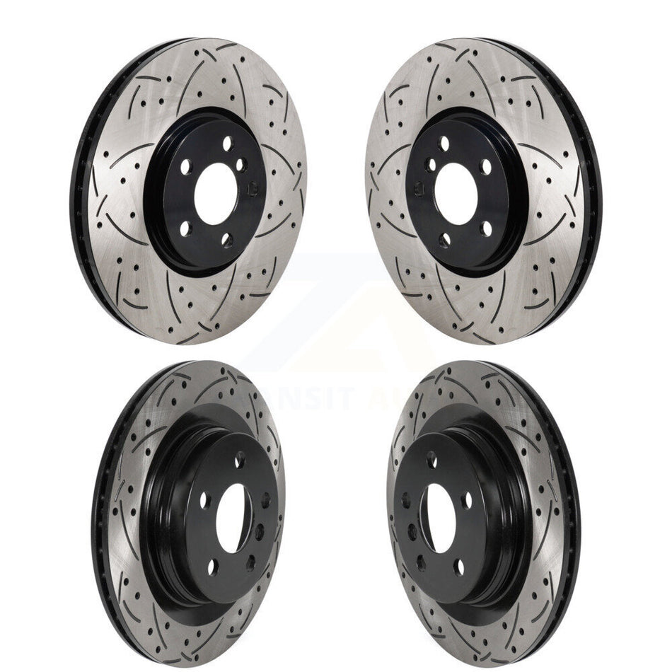 Front Rear Coated Drilled Slotted Disc Brake Rotors Kit For Mini Cooper Countryman Clubman KD-100661