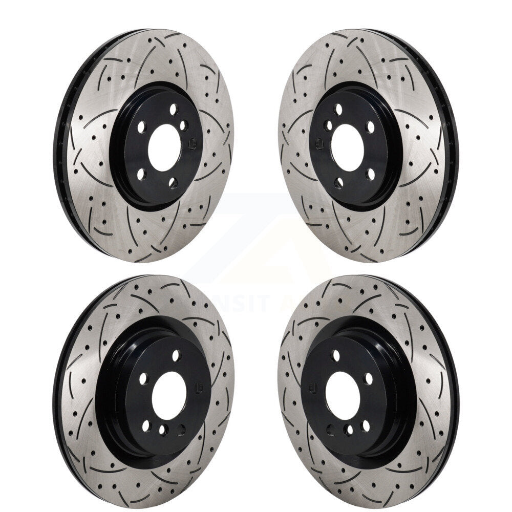 Front Rear Drill Slot Brake Rotor Kit For 20 Mini Cooper Countryman John Works ALL4 KD-100662