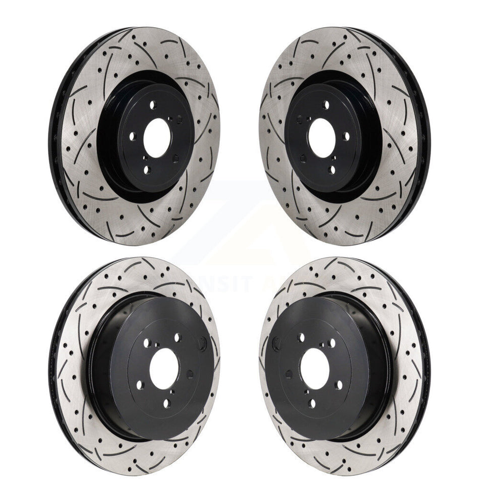 Front Rear Drilled Slot Disc Brake Rotors Kit For Subaru BRZ Toyota 86 With Brembo Brakes KD-100683