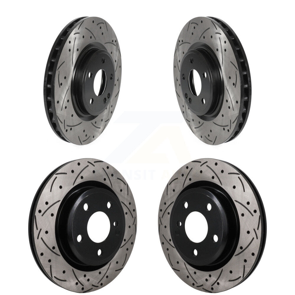 Front Rear Drilled Slot Disc Brake Rotor Kit For Mercedes-Benz GLA250 CLA250 INFINITI QX30 KD-100819