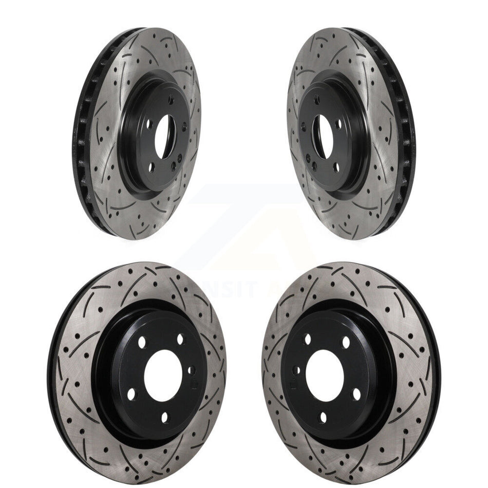 Front Rear Drilled Slot Disc Brake Rotor Kit For Mercedes-Benz GLA250 CLA250 INFINITI QX30 KD-100819
