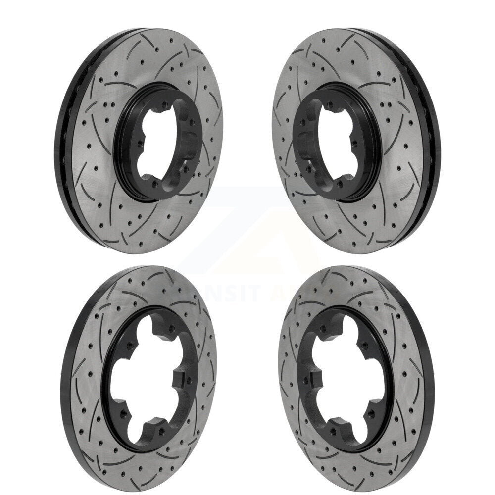 Front Rear Drilled Slot Disc Brake Rotors Kit For Ford Transit-250 Transit-150 Transit-350 KD-100827