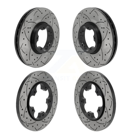 Front Rear Drilled Slot Disc Brake Rotors Kit For Ford Transit-250 Transit-150 Transit-350 KD-100827