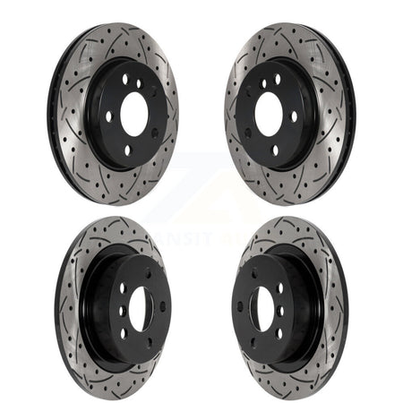 Front Rear Drilled Slot Brake Rotor Kit For Mini Cooper SE with BATTERY EV (EV BEV) engine KD-100839