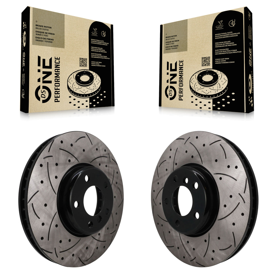 Front Drill Slot Brake Rotors Kit For BMW 550i xDrive 650i Gran Coupe 535i GT 740Li 528i 7 KD-100855