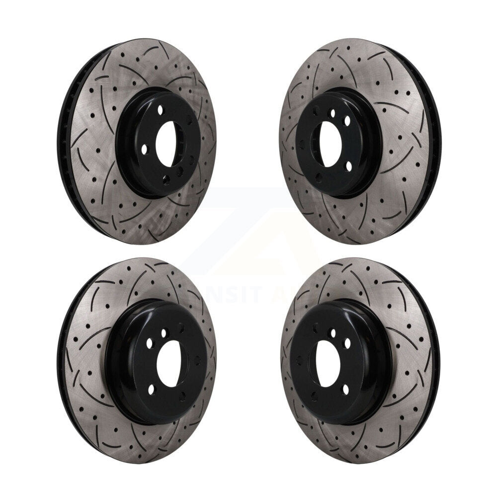 Front Rear Drill Slot Brake Rotors Kit For BMW 550i xDrive 650i Gran Coupe 535i GT 740Li 7 KD-100858