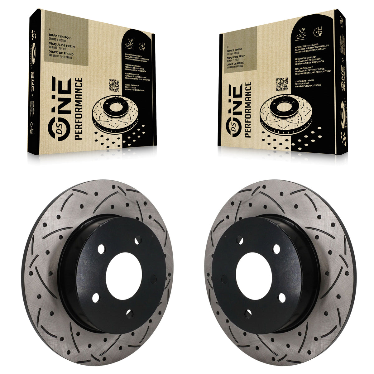 Rear Coated Drilled Slotted Disc Brake Rotors Pair For Nissan Kicks Altima KD-100860