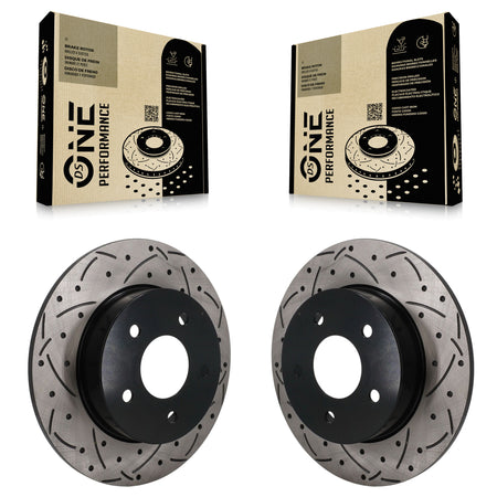 Rear Coated Drilled Slotted Disc Brake Rotors Pair For Nissan Kicks Altima KD-100860