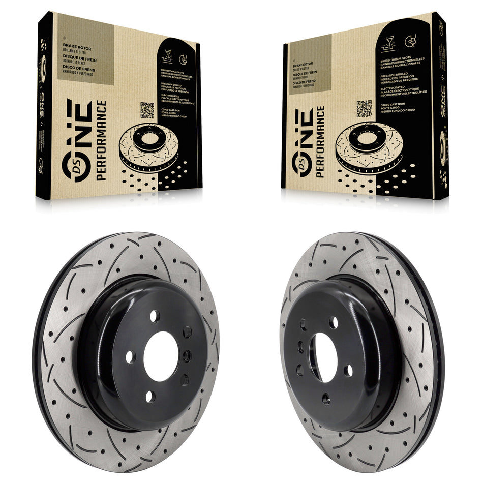 Rear Drilled Slot Brake Rotors Kit For BMW X3 330i xDrive X4 530i Toyota GR Supra 330e Z4 KD-100898