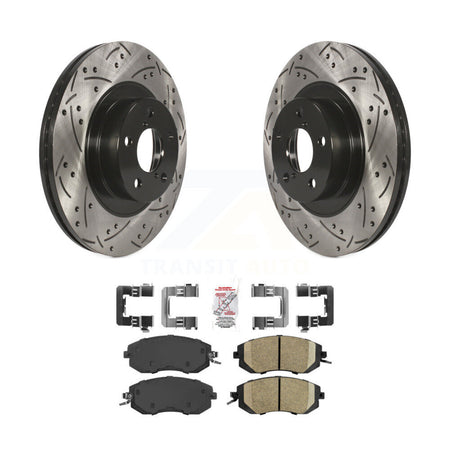 Front Drill Slot Brake Rotor Ceramic Pad Kit For Subaru Forester Impreza XV Crosstrek BRZ KDA-100145