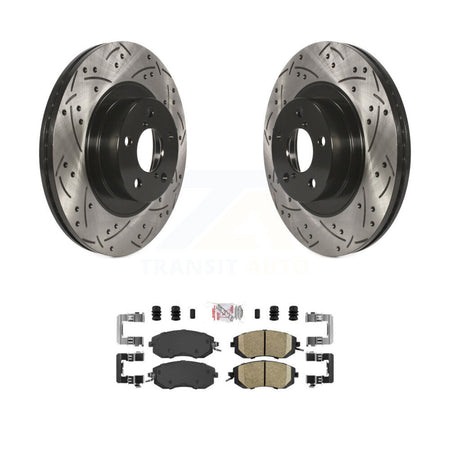 Front Drill Slot Brake Rotor Ceramic Pad Kit For Subaru Forester Impreza XV Crosstrek BRZ KDA-100165