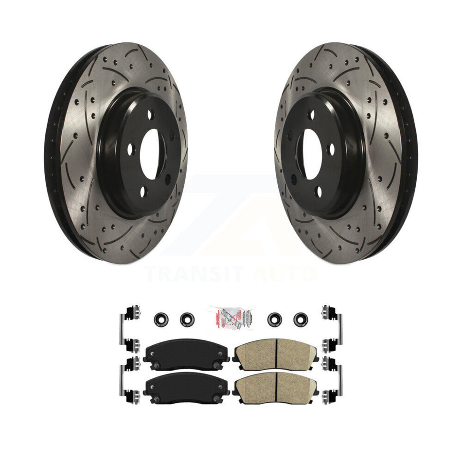 Front Drilled Slot Brake Rotors Ceramic Pad Kit For Dodge Chrysler 300 Charger Challenger KDA-100254